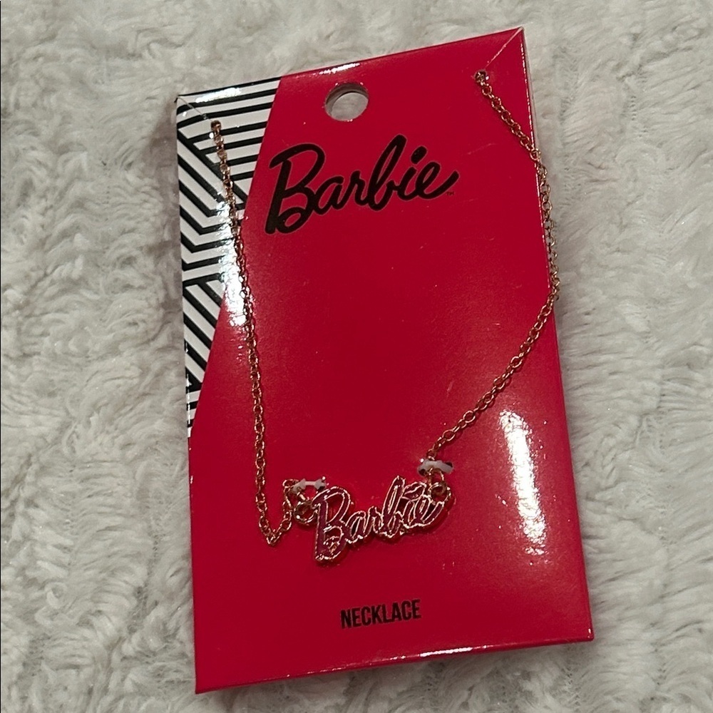 Spencer’s Barbie rose gold & Pink Necklace new with tags costume, jewelry